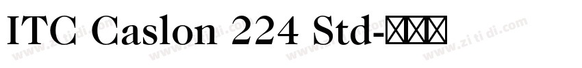 ITC Caslon 224 Std字体转换